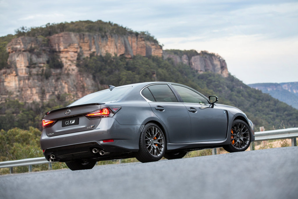 PUNCHY: Lexus shows off a grunty side with its 351kW naturally aspirated V8 GS F performance sedan offering a purist alternative to the turbocharged Germans PUNCHY: Lexus shows off a grunty side with its 351kW naturally aspirated V8 GS F performance sedan offering a purist alternative to the turbocharged Germans